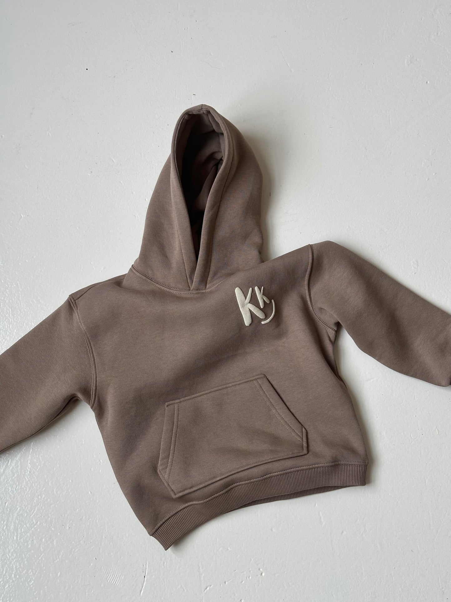 Mocha Puff Print Hoodie