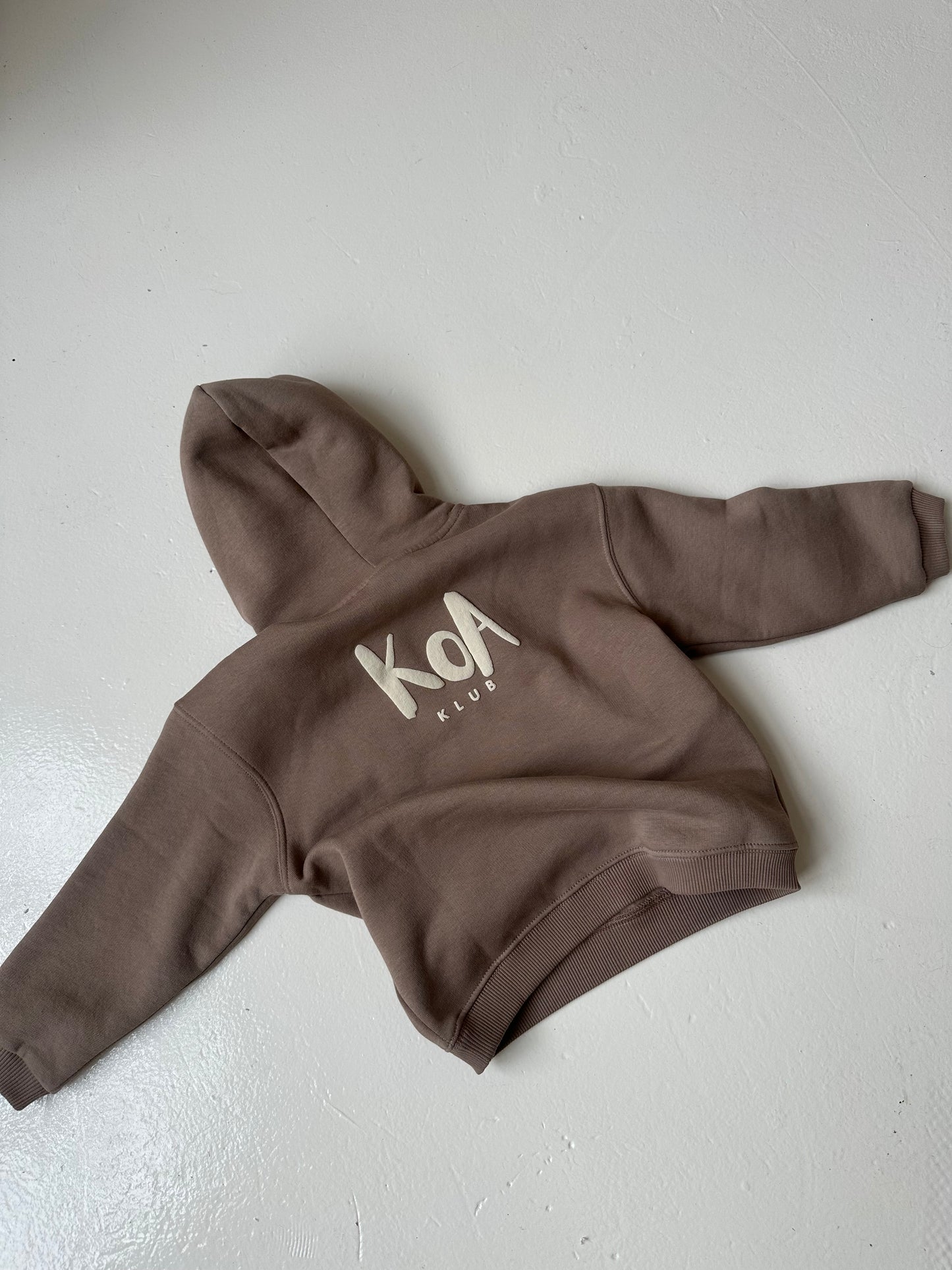 Mocha Puff Print Hoodie