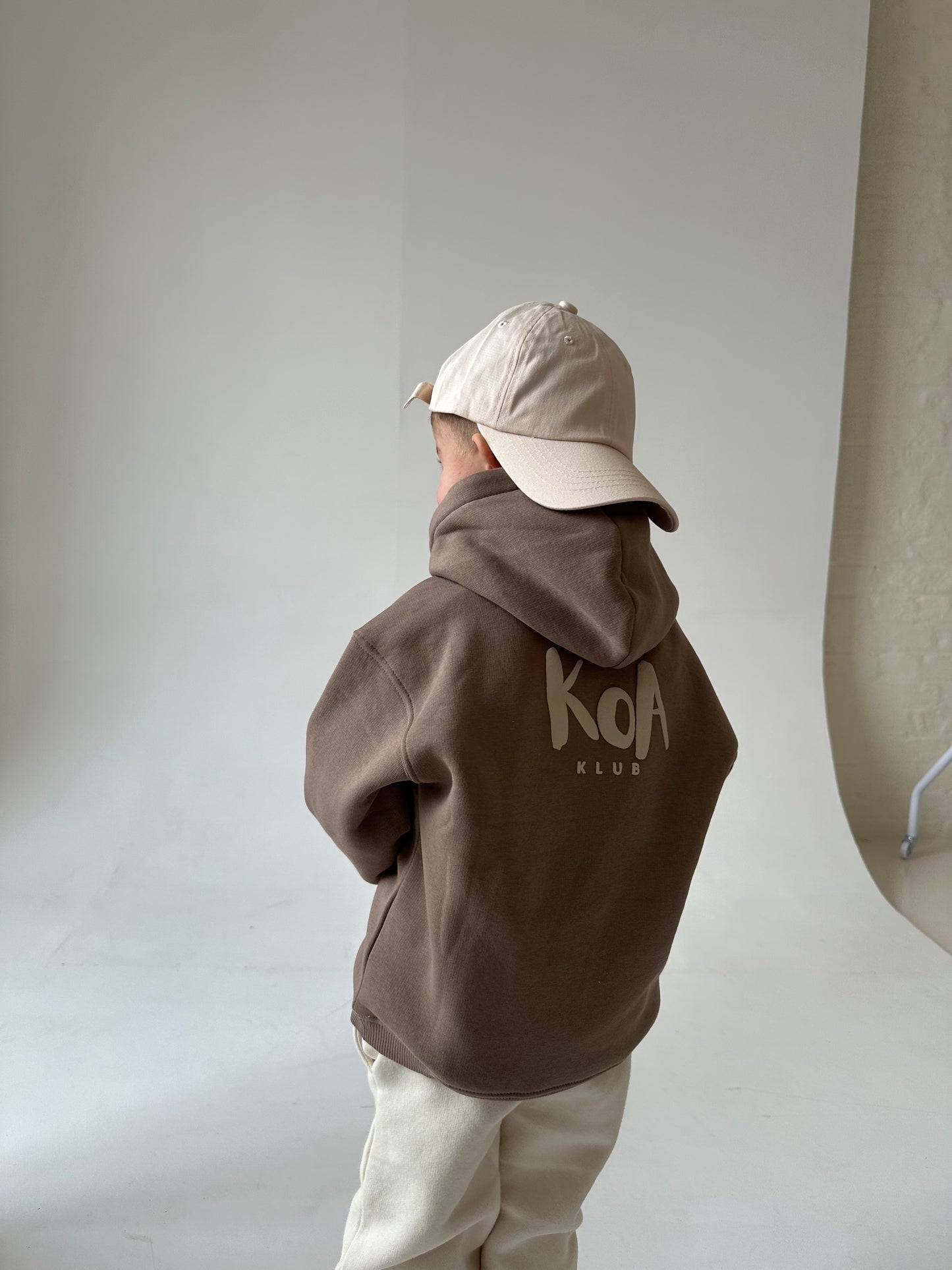 Mocha Puff Print Hoodie